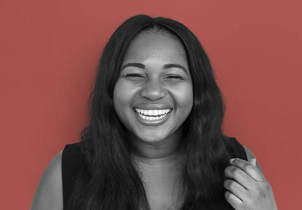 Сміючись африканською жінкою обличчя — стокове фото