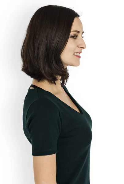 Vacker kvinna med kort hår — Stockfoto