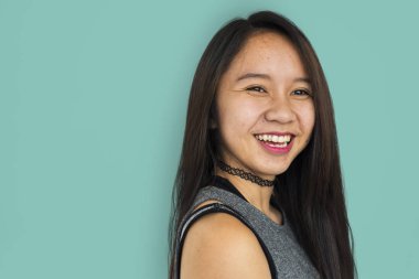 Bayan portre stüdyo çekimi kavramı