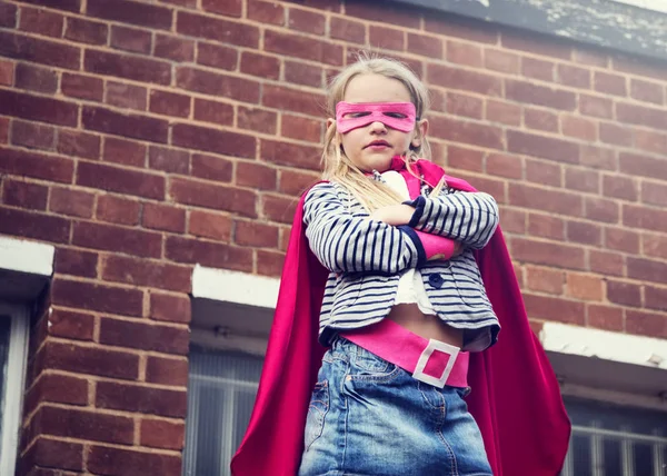 Супергероя дівчинку — стокове фото