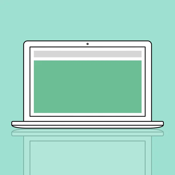 Opengeklapte laptopcomputer — Stockfoto