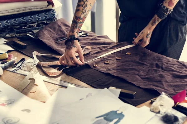 Fashion designer working in Showroom — Stock Photo, Image