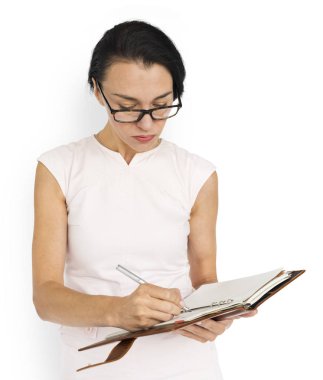 not defterinde yazılı iş kadını