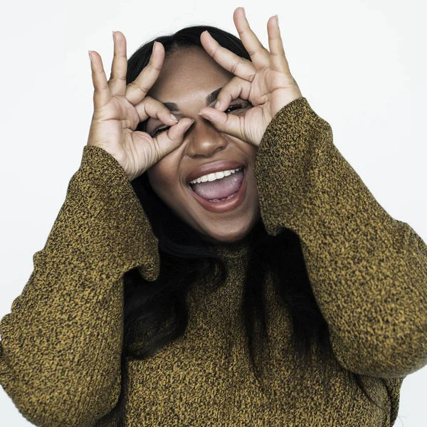 Mujer africana alegre —  Fotos de Stock