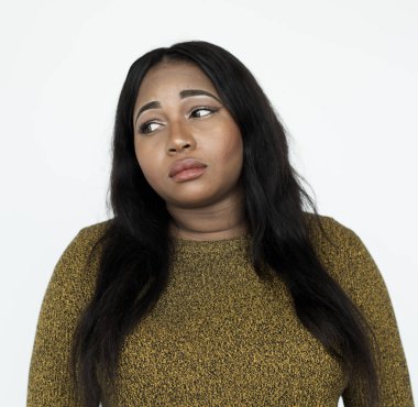 Afrikalı kadın üzgünsün