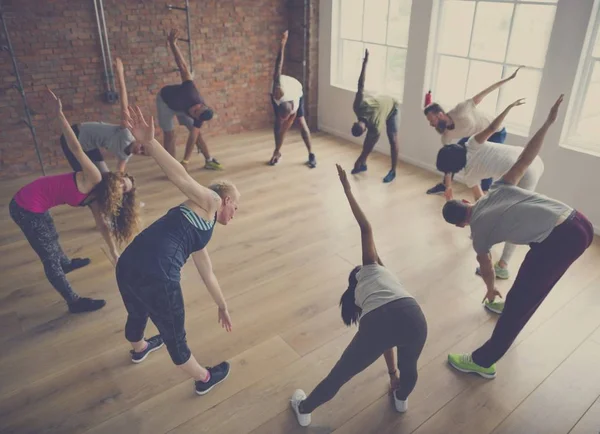 People Exercise in Class — Stock Photo, Image