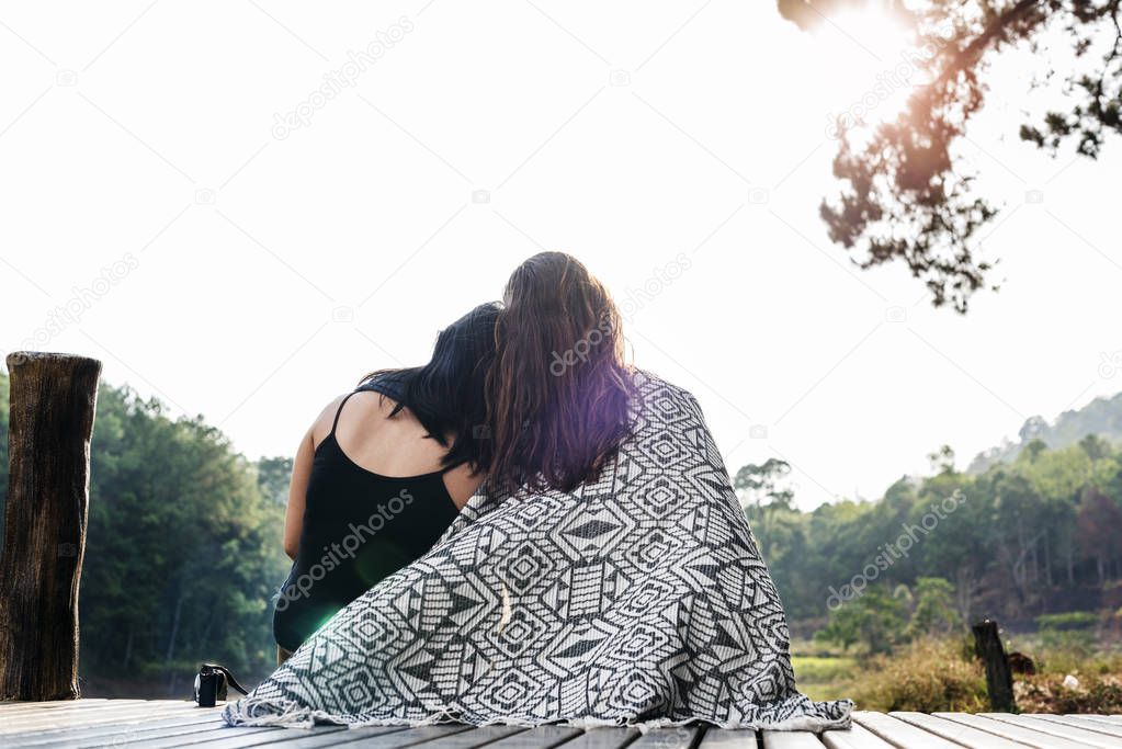 Girls Exploring Outdoors