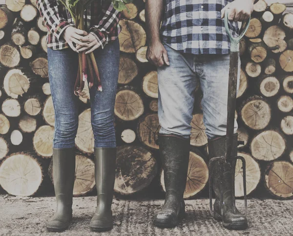 男性と女性の農場労働者 — ストック写真