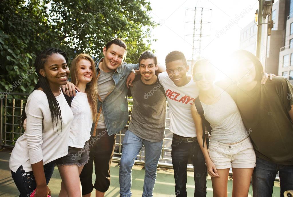 Group of teen friends