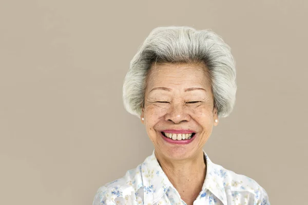 Cheerful adult asian Woman — Stock Photo, Image