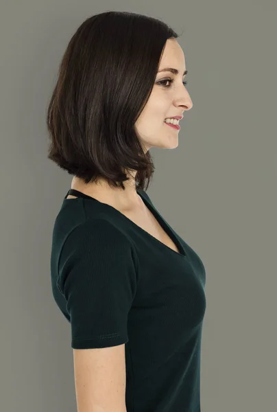 Hermosa mujer con el pelo corto — Foto de Stock
