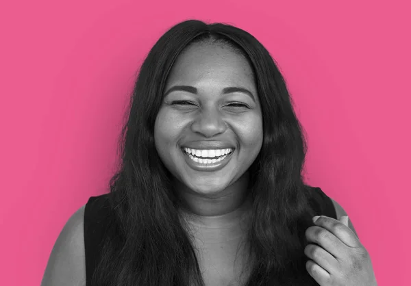Αφρικανική γυναίκα πρόσωπό γελώντας — Φωτογραφία Αρχείου