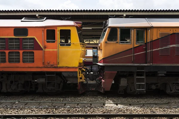 Trains on railway tracks — Stock Photo, Image