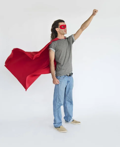 Mann im Superheldenkostüm — Stockfoto