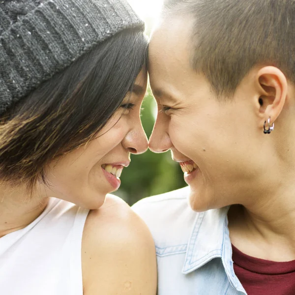 Casal de lésbicas momentos — Fotografia de Stock