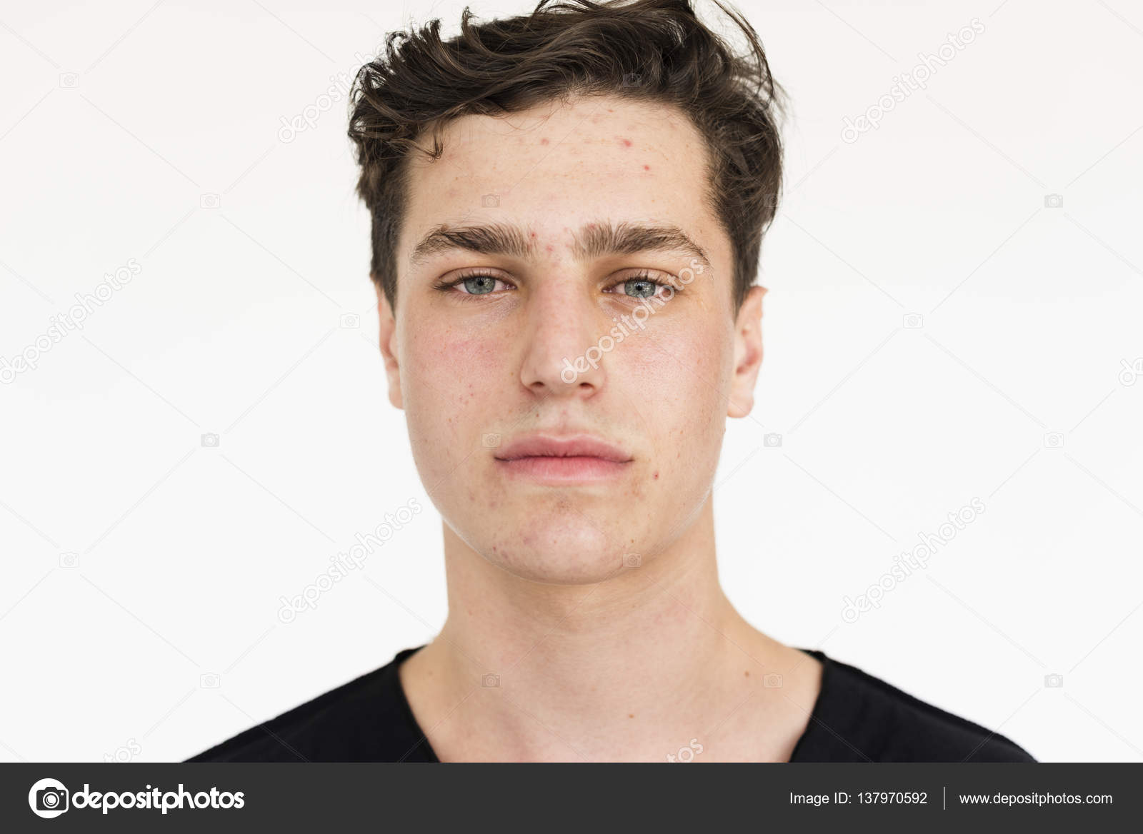 Young Mans Face Stock Photo - Download Image Now - Serious, Men, Human Face  - iStock