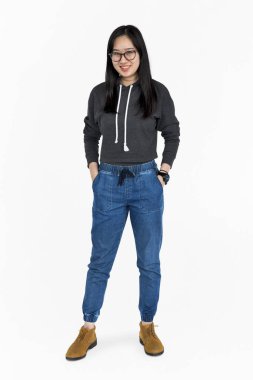 Stüdyoda Asyalı kız