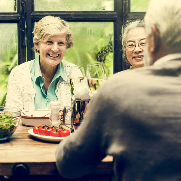 Старший пенсія Зустріч — стокове фото