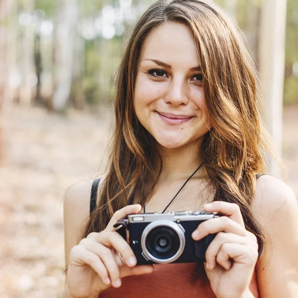 Girl Taking Pictures — Stock Photo, Image