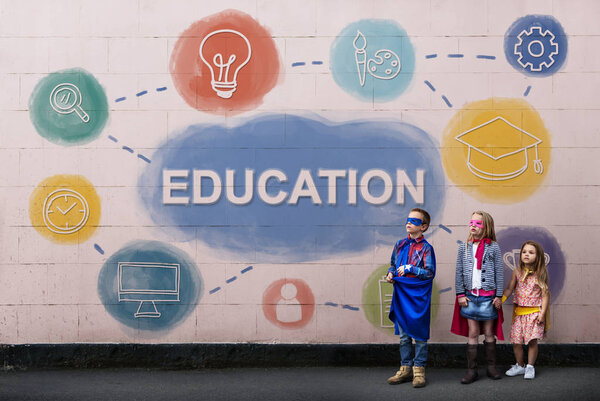 Kids in Superheroes Costumes