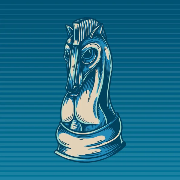 Icona del cavallo gioco degli scacchi — Vettoriale Stock