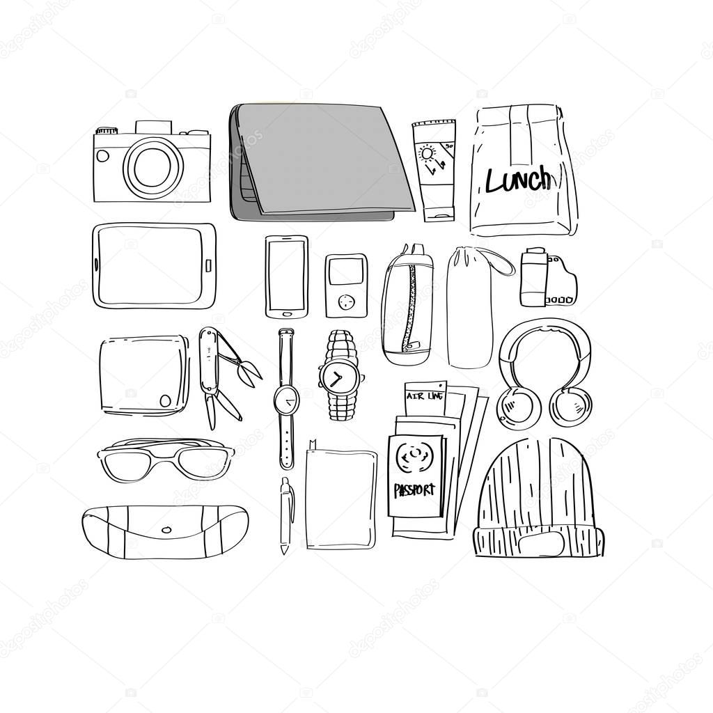 Drawing Travel Pack equipment
