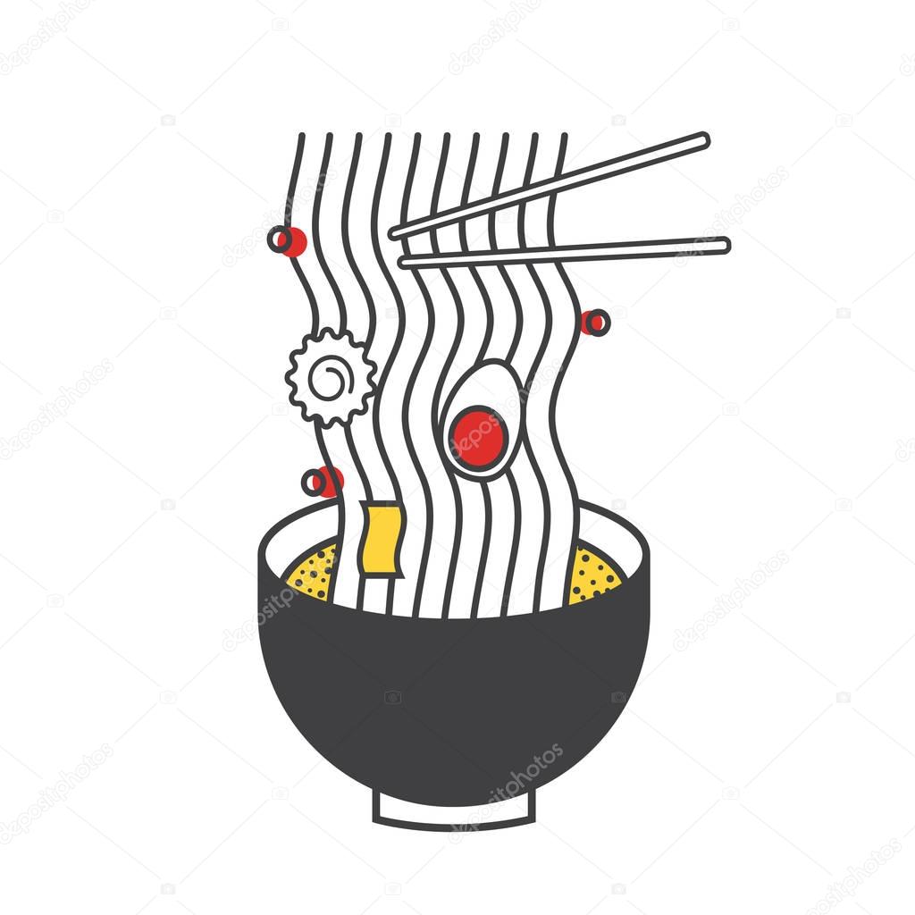 creative drawing of Ramen Noodles