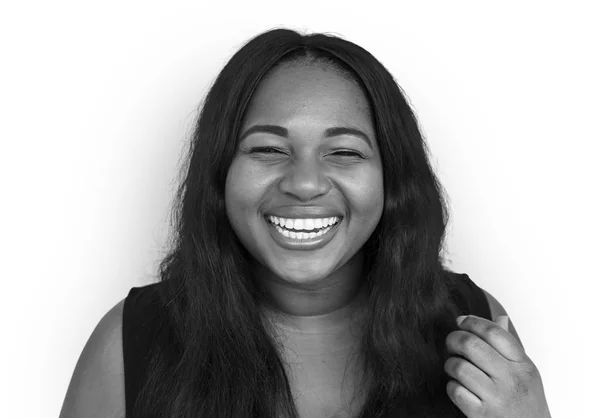 Afrikalı kadın yüzü gülüyor — Stok fotoğraf