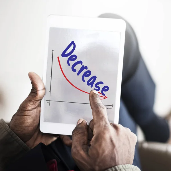 Man händer som håller digital tablett — Stockfoto