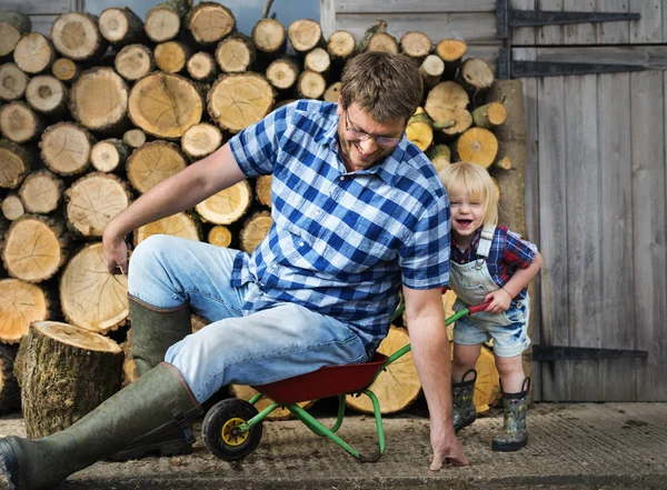 Happy father and little son — Stock Photo, Image