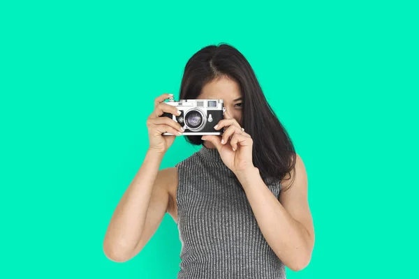 Asyalı kadın resim yapma — Stok fotoğraf