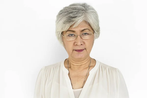 Senior Asian Woman in Studio — Stock Photo, Image