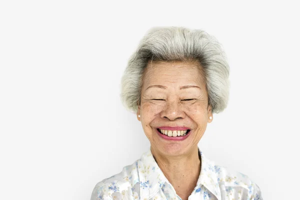 Cheerful adult asian Woman — Stock Photo, Image