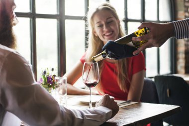 güzel çift tarihi restoranda sahip 