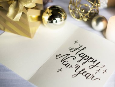 Mutlu yıllar tebrik kartı.