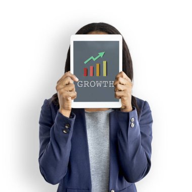 iş kişi holding tablet 