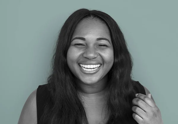 Сміючись африканською жінкою обличчя — стокове фото