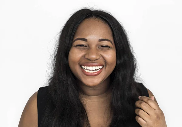 Cara de mujer africana riendo — Foto de Stock