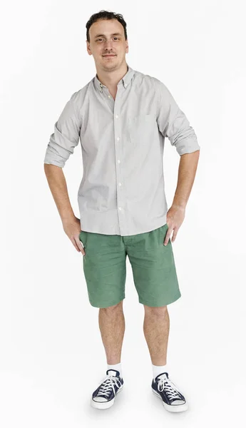 Man in het shirt en broek — Stockfoto