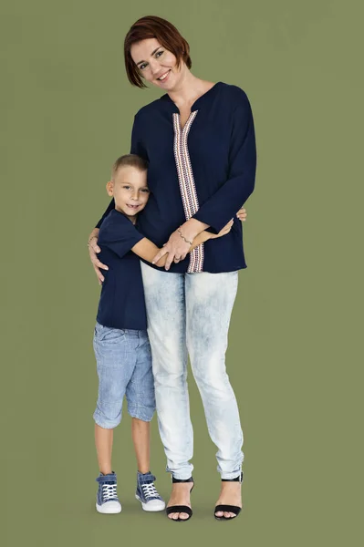 Mother Hugging Son — Stock Photo, Image