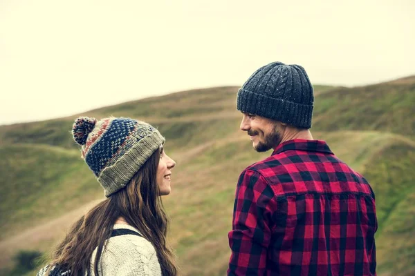 Beautiful couple outdoors — Stock Photo, Image