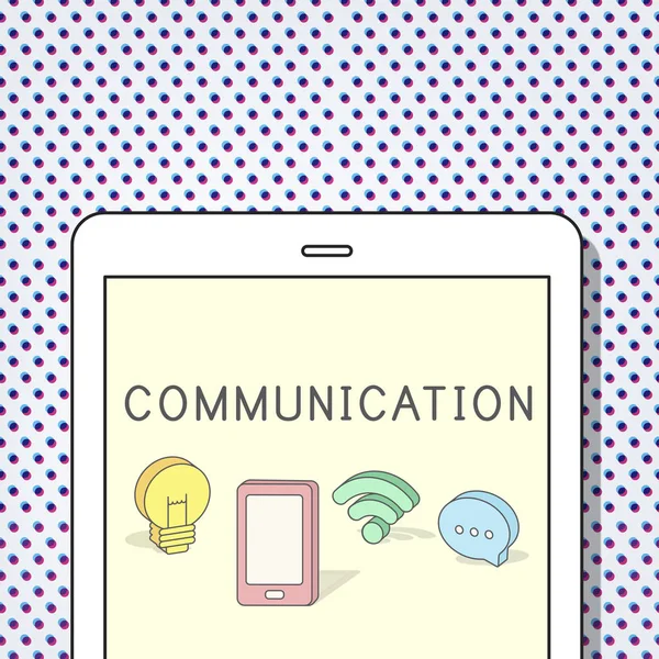 Internet Networking Connection Communication Icon Concept — Fotografia de Stock