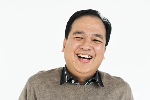 Riéndose maduro asiático hombre —  Fotos de Stock