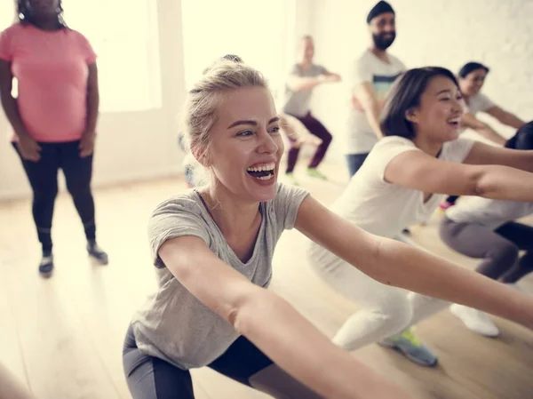 People Exercise in Class — Stock Photo, Image