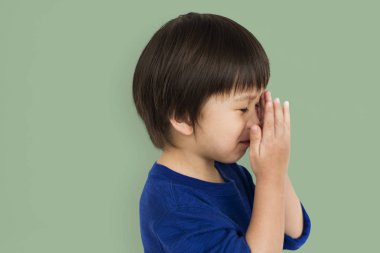 korkak Asya kapsayan yüz çocuk