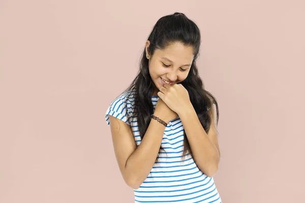 Smiling Asian Girl in th studio — Stock Photo, Image