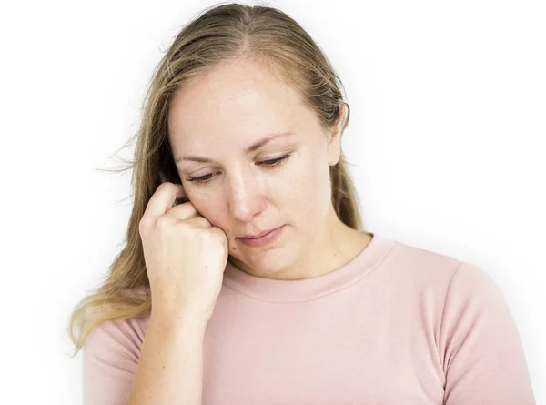 Woman having headache — Stock Photo, Image