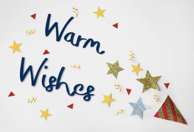 güzel yıldız ile yaratıcı tebrik kağıt