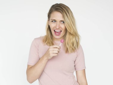 kadın holding lilypop