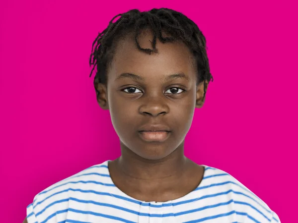 Africano rosto menina — Fotografia de Stock